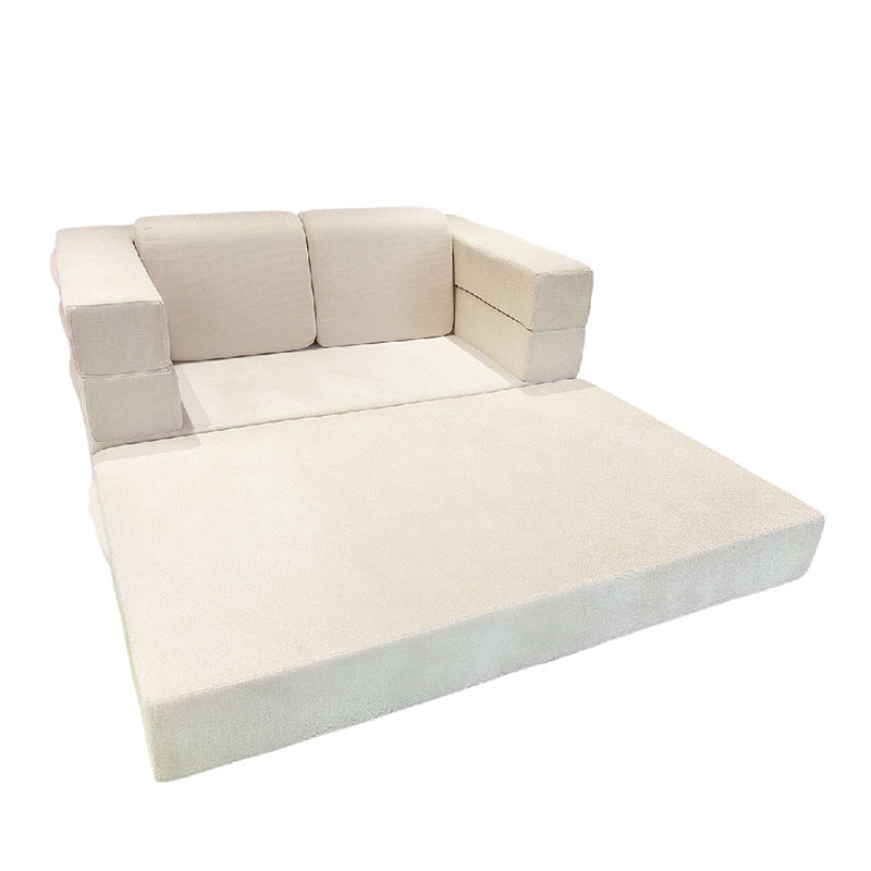 Modern Minimalist Foldable Sofa Bed For Living Room & Bedroom - Chenille Compression Convertible Couch With High Resilience Foam For Small Spaces