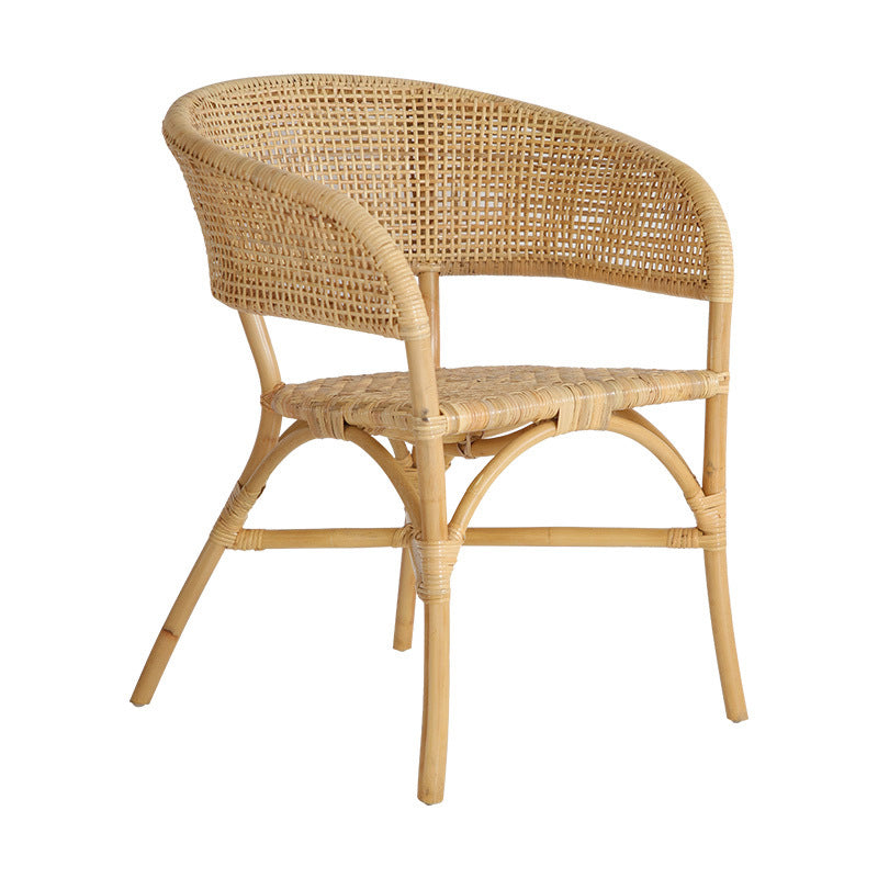 Contemporary Nordic Natural Rattan Weaving Dining Chair - Patio Chair For Dining Room & Outdoor