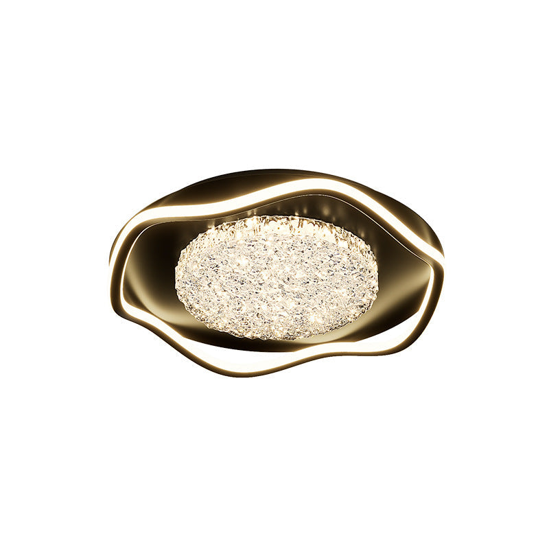 Modern Luxury Iron Aluminum Alloy Acrylic Aluminum Resin Petal LED Flush Mount Ceiling Light For Living Room Bedroom