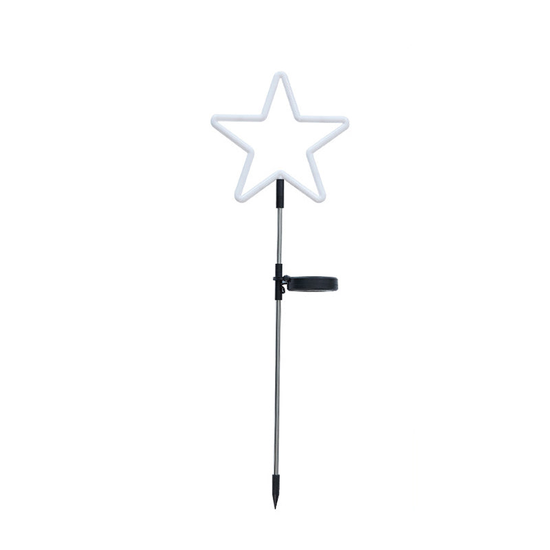 Modern Art Deco Solar Waterproof Cactus Pineapple Pentagram PVC Stainless Steel ABS LED Outdoor Lights Landscape Lighting For Garden