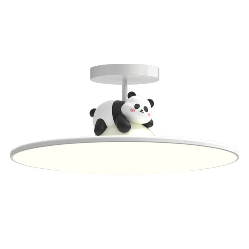 Modern Minimalist Animal Acrylic Iron LED Semi-Flush Mount Ceiling Light For Living Room & Bedroom