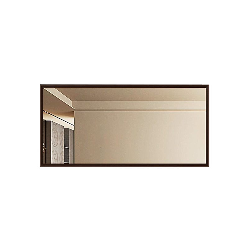 Modern Minimalist Solid Pine Wood Rectangular Waterproof Bathroom Wall Mirror With High Transparency Glass For Bedroom & Bathroom Use