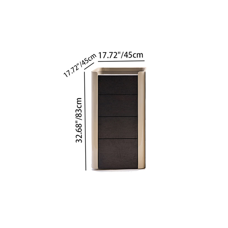 Modern Minimalist E1 MDF Rectangular Storage Cabinet With 4 Drawers - Durable Closed Storage For Bedroom & Living Room