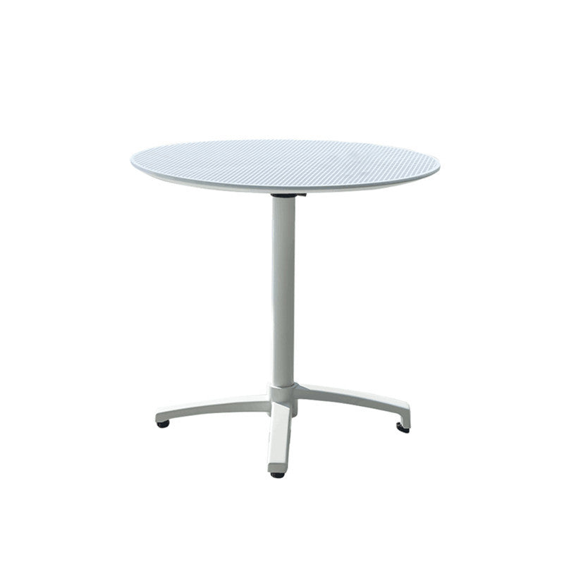 Modern Minimalist Round PP Folding Dining Table 1-Tier For Dining Room