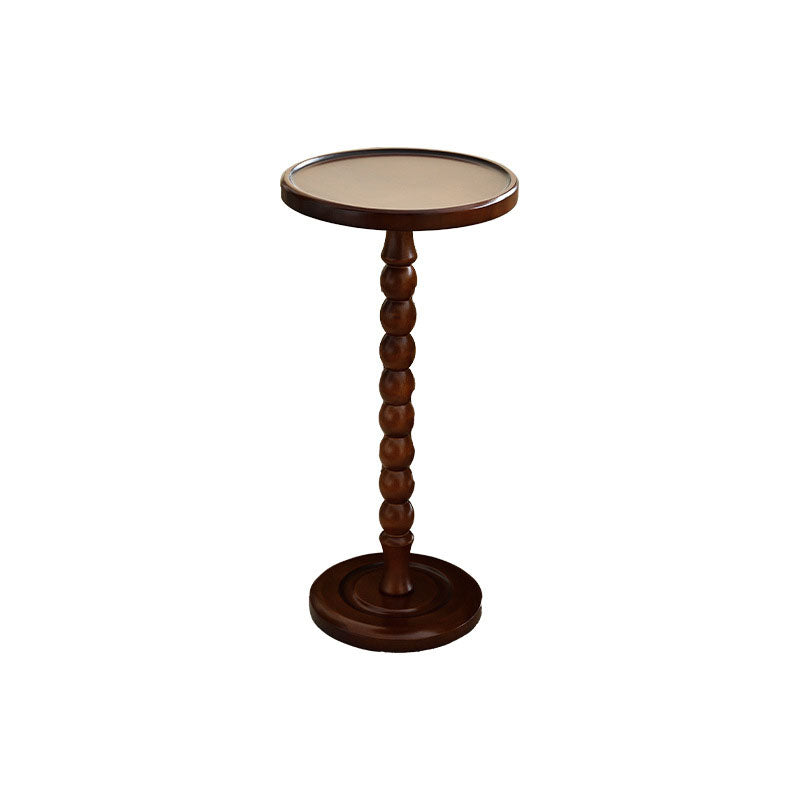 Traditional French Solid Wood Round Side Table For Living Room And Bedroom