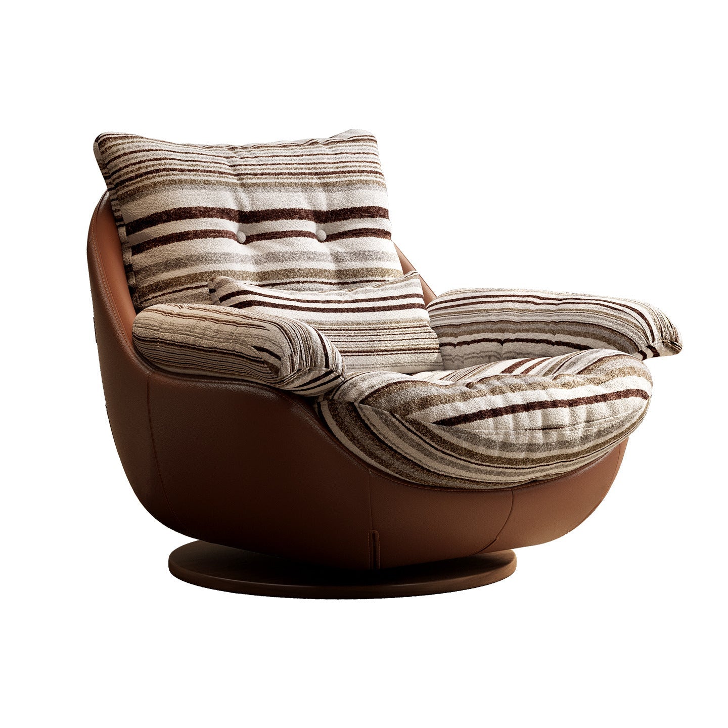 Traditional Vintage Curved Fabric Microfiber Leather Solid Wood Accent Chair Backrest Armrest For Living Room