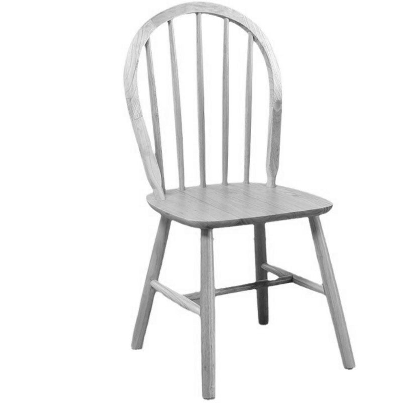 Contemporary Nordic Curved Solid Wood Dining Chair Backrest Armless For Dining Room & Kitchen
