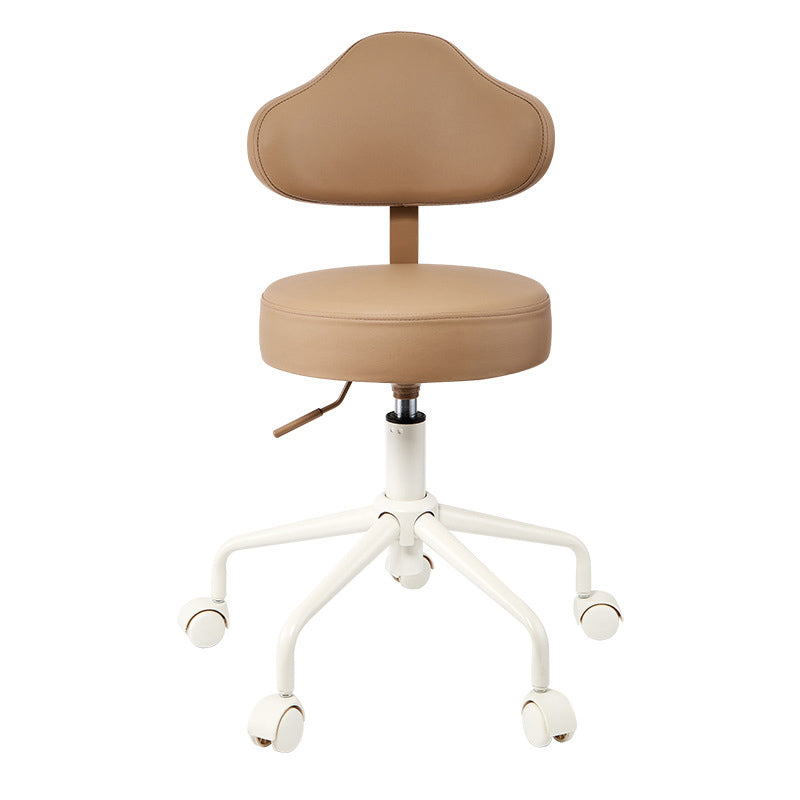 Contemporary Creative Cloud-Shaped Iron PU Leather Bar Stool Backrest Armless For Dining Room & Kitchen