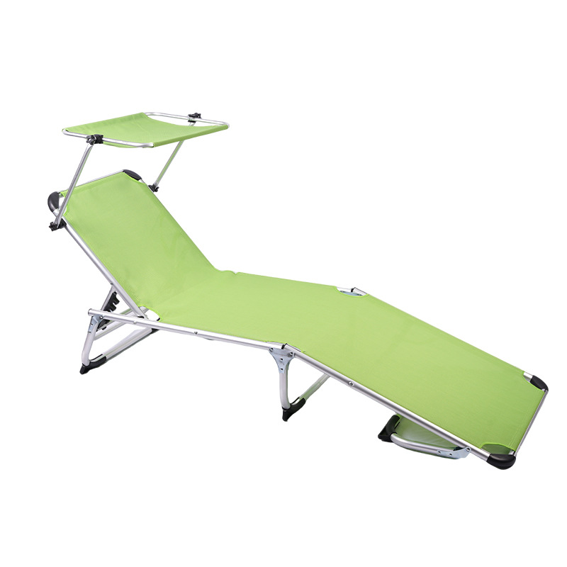 Modern Minimalist Rectangular Oxford Fabric Aluminum Tube Beach Chair Folding Recliner Backrest For Outdoor