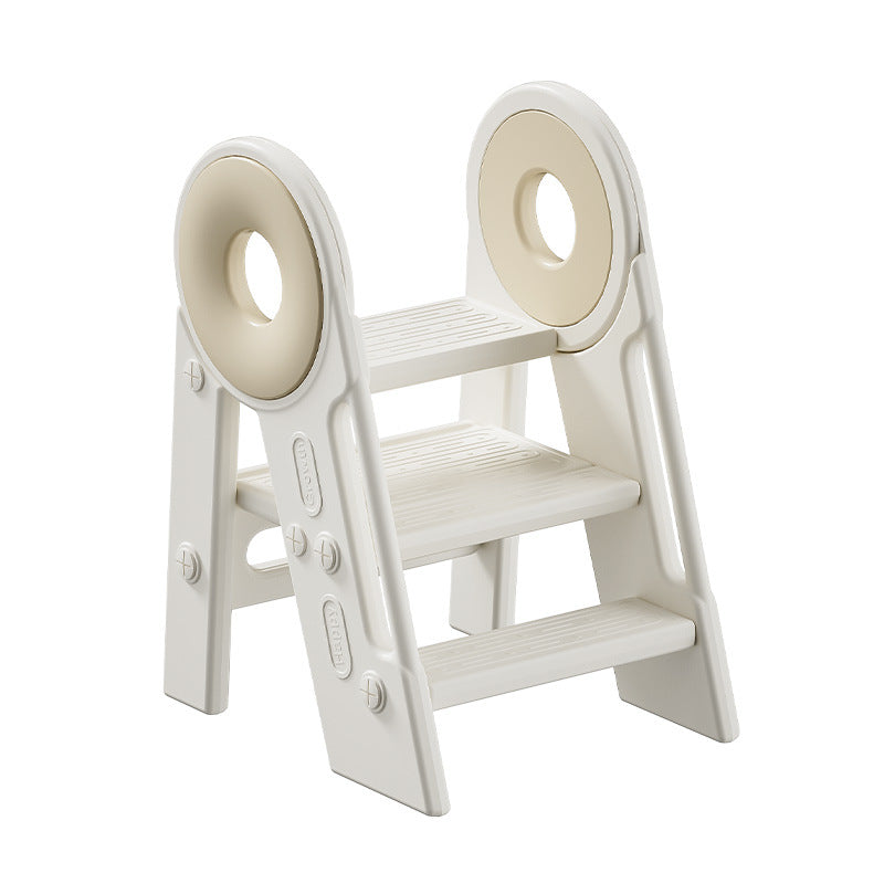 Contemporary Scandinavian Rectangular HDPE Foldable Kids Stool 3-Step For Bedroom & Living Room