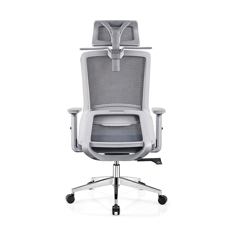 Modern Minimalist High-Back Mesh Desk Chair: Adjustable Headrest With Coat Rack - Ergonomic Swivel Gaming Chair For Home Office
