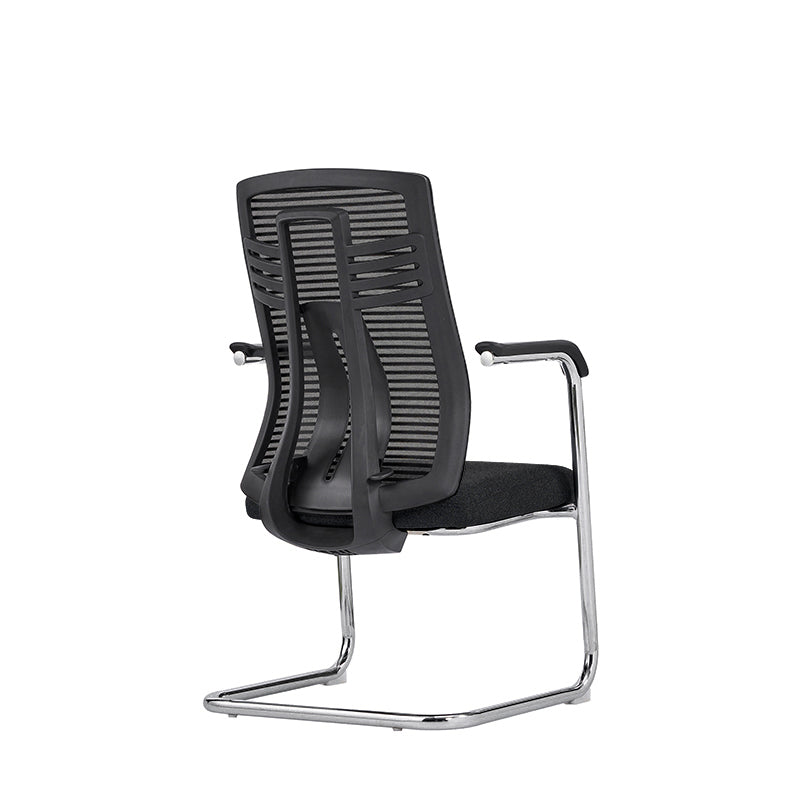 Black Minimalist Executive Guest Desk Chair: Ergonomic Design - Modern Breathable Mesh Gaming Chair For Home Office
