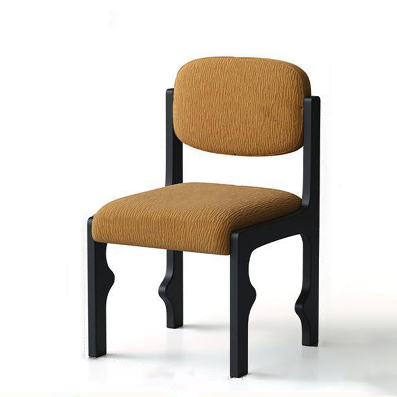 Traditional Vintage Rectangular Cushion Solid Wood Fabric Sponge Dining Chair Backrest For Dining Room