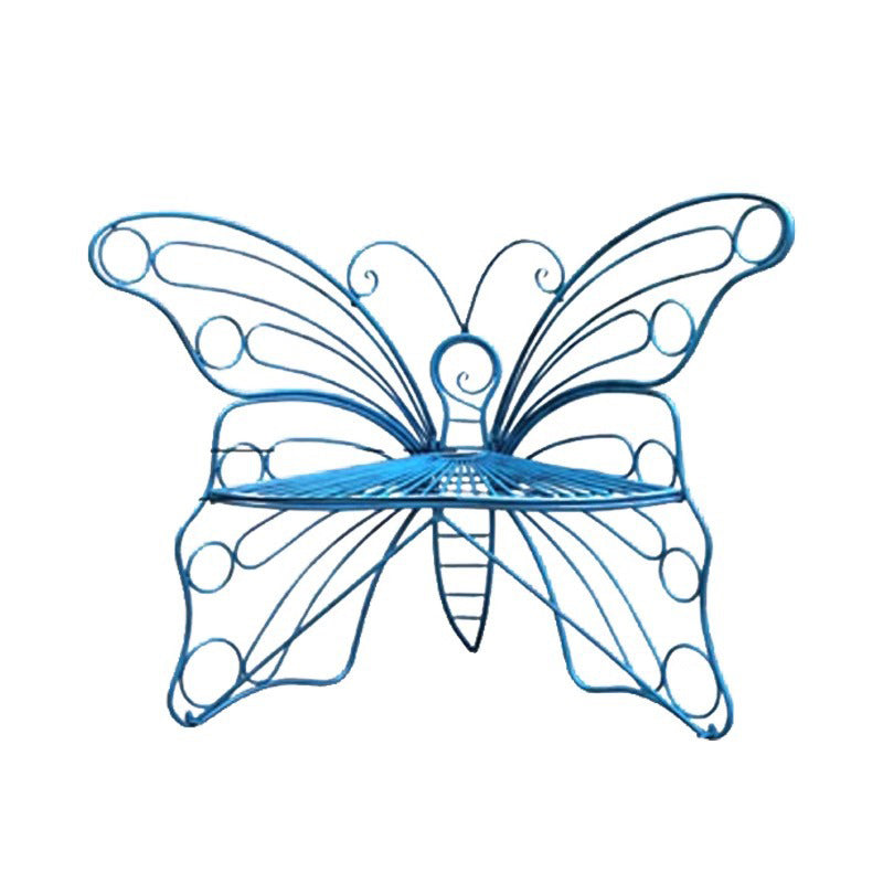Modern Minimalist Butterfly-Shaped Iron Lounge Chair Backrest For Garden
