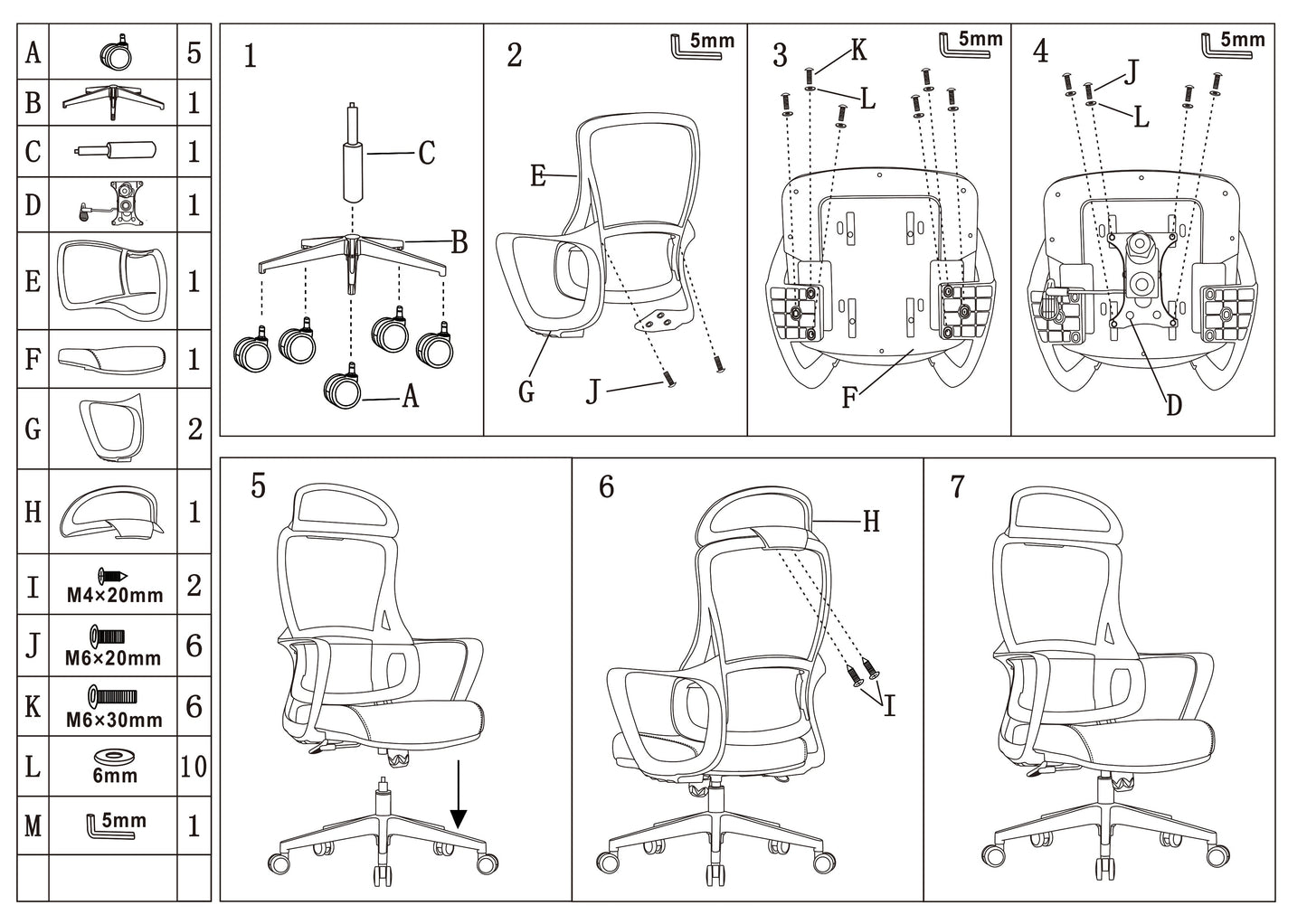 Stylish & Comfortable High Back Desk Chair - Minimalist Breathable Mesh & Premium Lumbar Support For Home Office