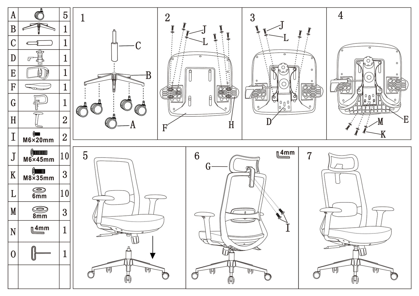 Premium Ergonomic High-Back Executive Desk Chair - Minimalist High-Back Chair With Adjustable Features & BIFMA Certified Casters For Home Office