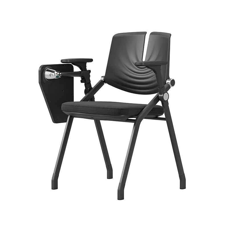 Premium High-Density Sponge Ergonomic Desk Chair - Minimalist Foldable Chair With Adjustable Armrests & Writing Board For Home Office