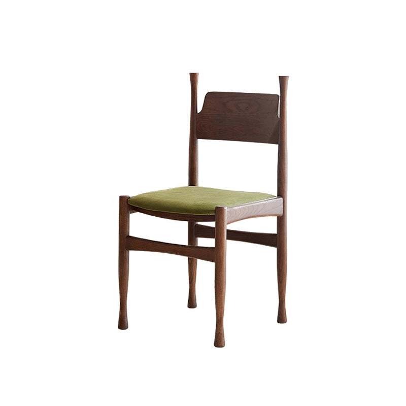 Traditional Vintage Square Cushion Solid Wood Velvet Sponge Dining Chair Backrest For Dining Room