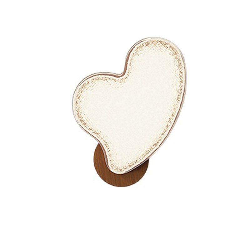 Contemporary Nordic Hardware Acrylic Heart-Shaped LED Wall Sconce Lamp For Living Room & Bedroom