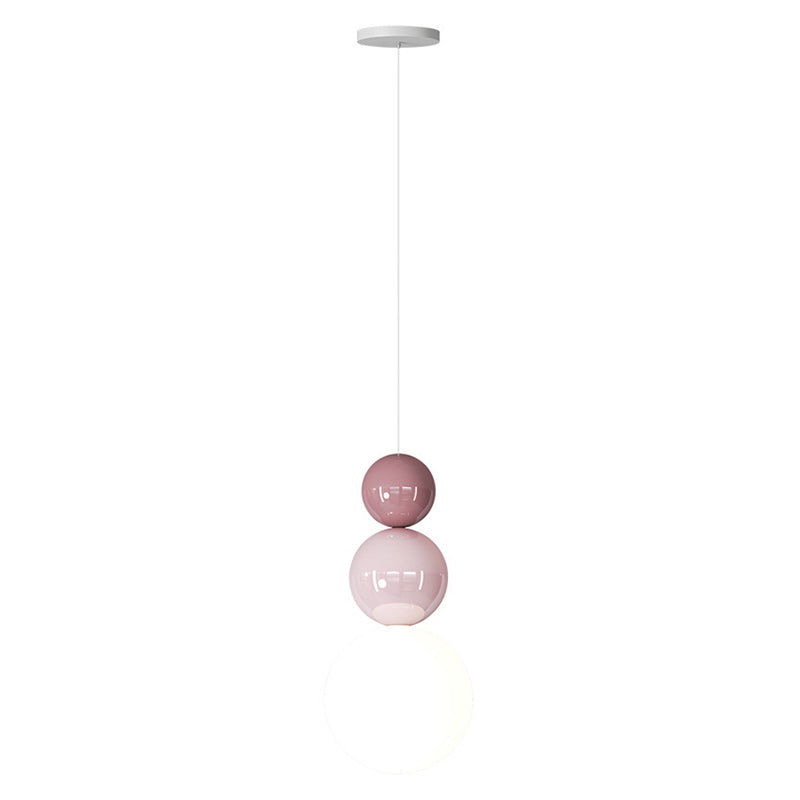 Traditional French PE Metal Globe LED Pendant Light For Bedroom