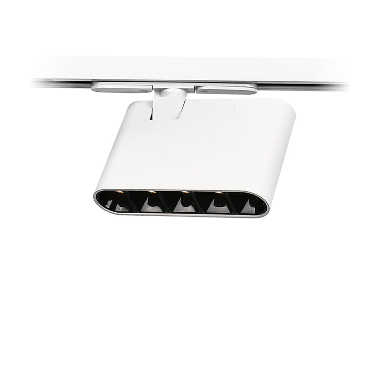 High CRI Rectangular LED Track Spotlight - Minimalist Aluminum Semi-Flush Mount Ceiling Light For Home Office