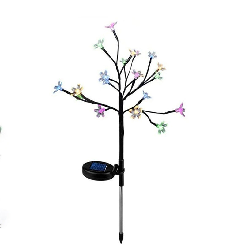 Modern Art Deco Waterproof Solar Copper Iron PVC Steel Flower LED Landscape Lighting Outdoor Light For Garden