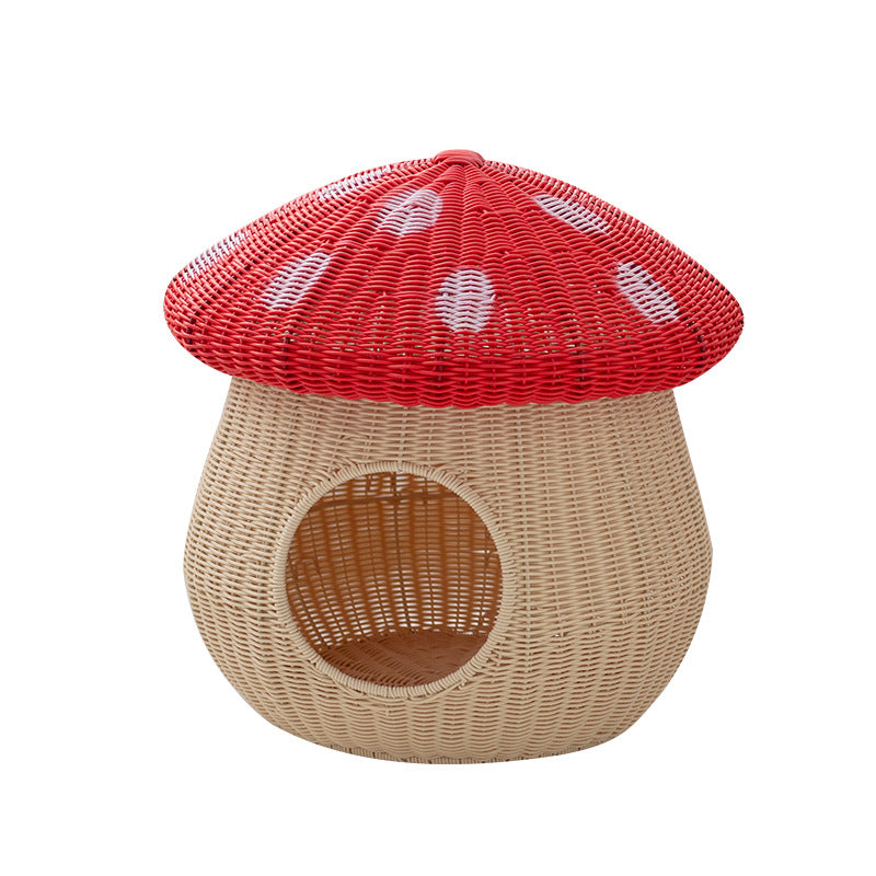 Contemporary Creative Cylindrical Mushroom-Shaped PP Cat Bed For Bedroom