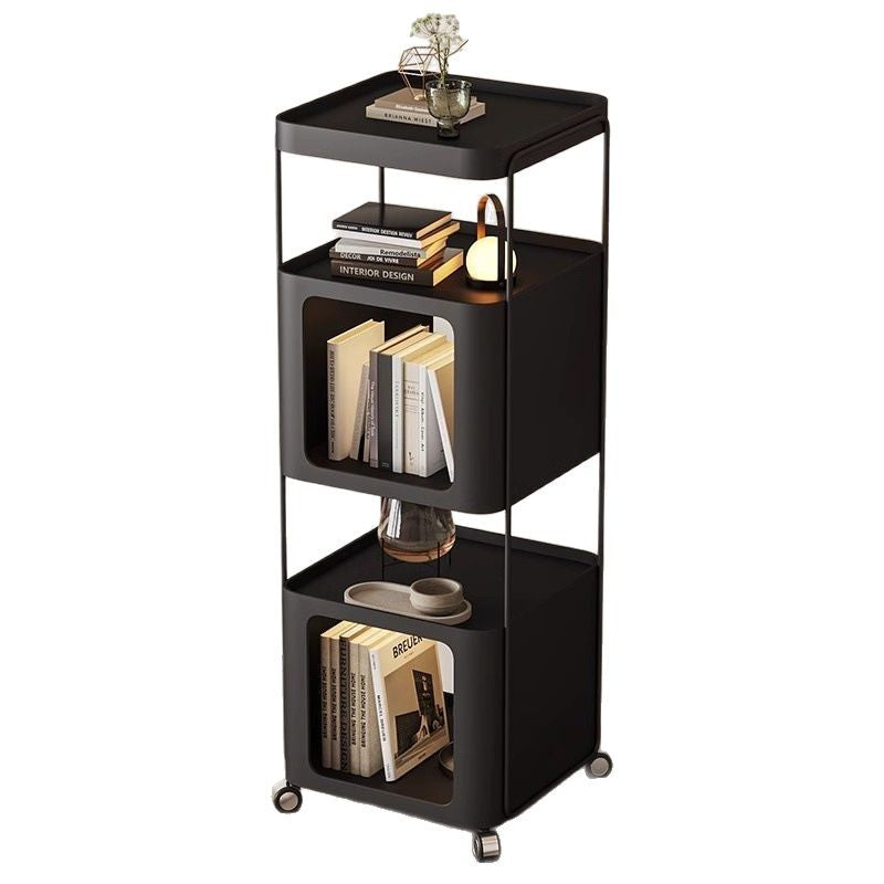 Modern Minimalist Rectangular Iron Storage Shelf 3-Tier For Living Room