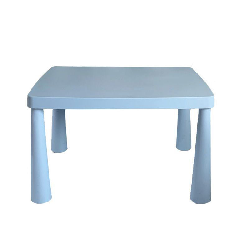 Contemporary Nordic Rectangular PE Kids Desk & Chair Set For Home Office