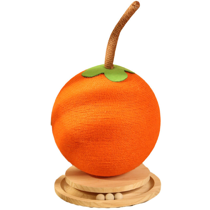 Contemporary Creative Round Orange-Shaped Sisal Foam Medium-Density Fiberboard Cat Tree For Bedroom