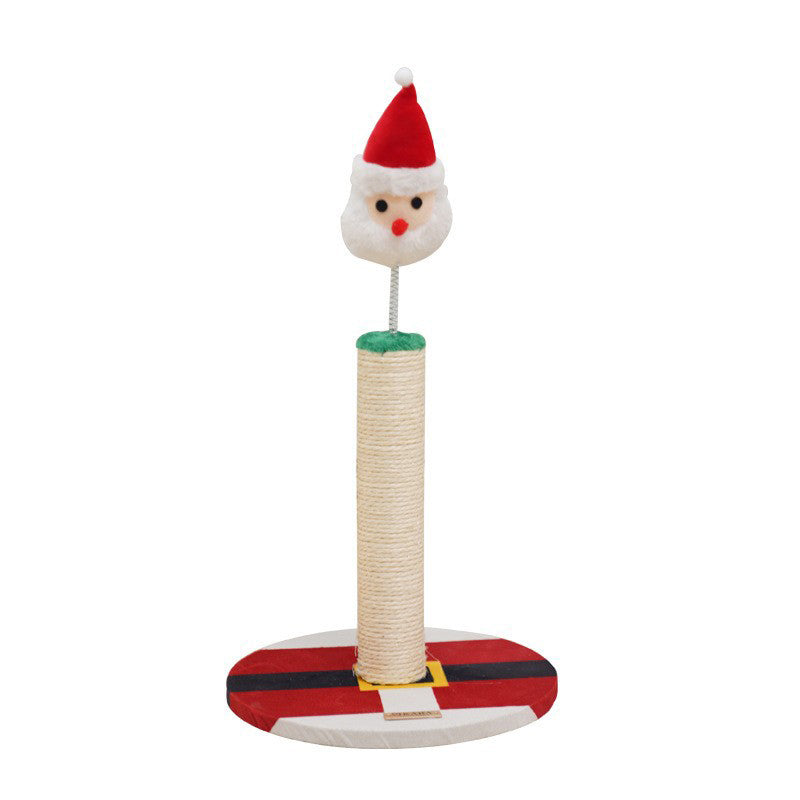 Contemporary Creative Round Medium-Density Fiberboard Sisal Fabric Christmas Cat Tree For Bedroom