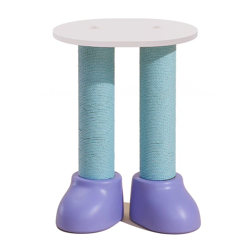 Contemporary Creative Round Boot-Shaped HDPE Paper Rattan Multi-Functional Cat Tree With 2-Tier For Bedroom