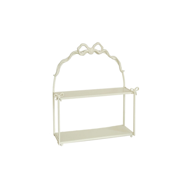 Contemporary Creative Iron Bow-Shaped Desktop Storage Shelf 2-Tier Wall-Mounted Storage For Living Room