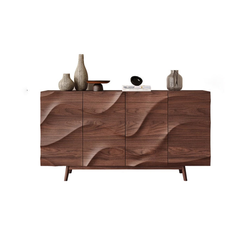 Modern Minimalist Rectangular Plywood Solid Wood Console Table 4-Tier For Entryways
