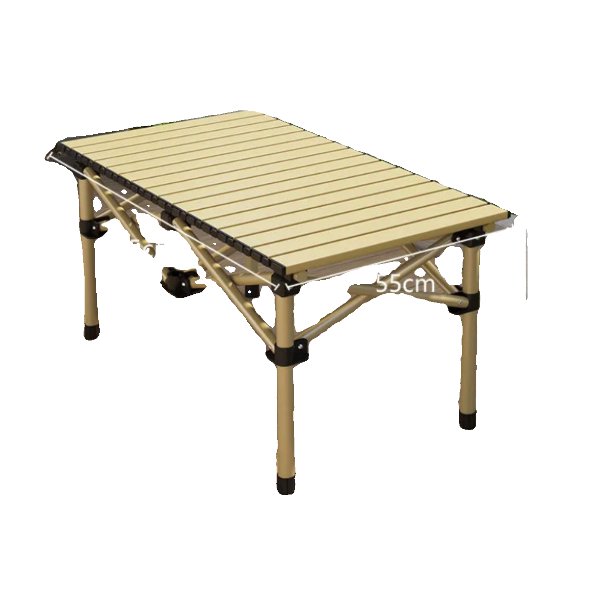 Modern Minimalist Rectangular Carbon Steel Foldable Outdoor Dining Table 1-Tier For Outdoor Patio