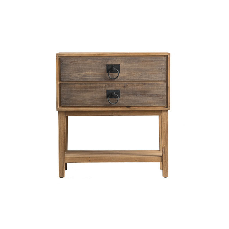 Traditional Rustic Rectangular Chinese Fir Console Table 2/6-Drawer For Entryways