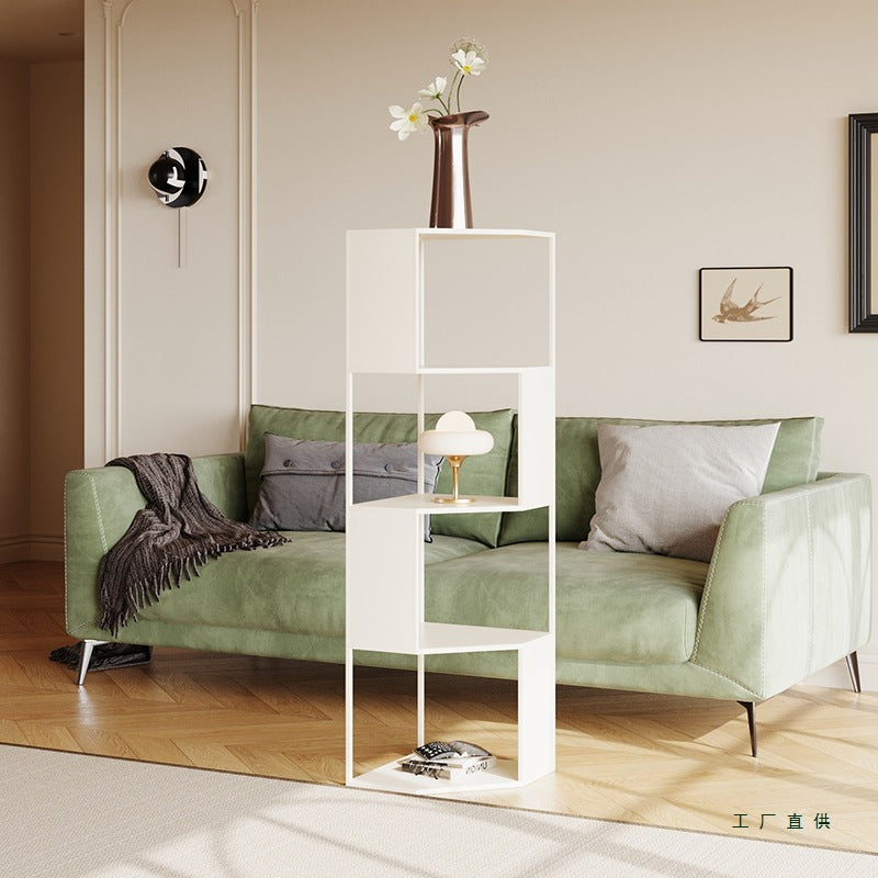 Modern Minimalist Triangle Carbon Steel Corner Shelf Unit 4/5-Tier For Living Room