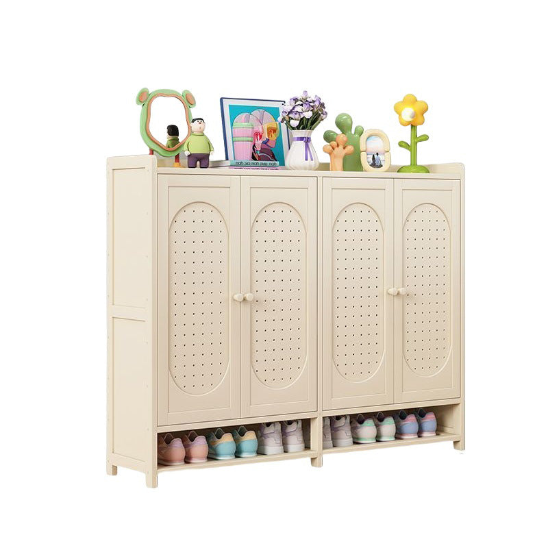 Modern Minimalist Rectangular MDF Nan Bamboo Shoe Storage 5/6/7/8-Tier For Entryways