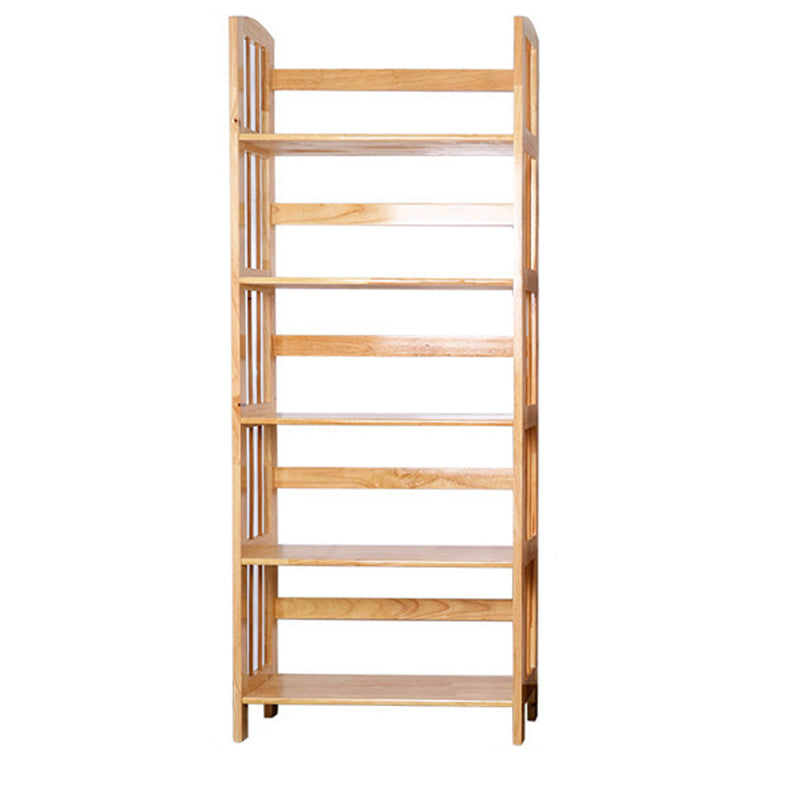 Modern Minimalist Rectangular Rubberwood Bookshelf 3/4/5 Tier For Home & Office