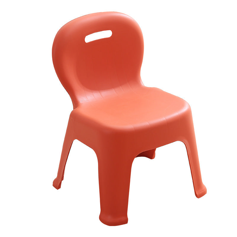 Modern Minimalist Arc Shape PP Plastic Stackable Kids Low Stool Backrest Armless For Living Room