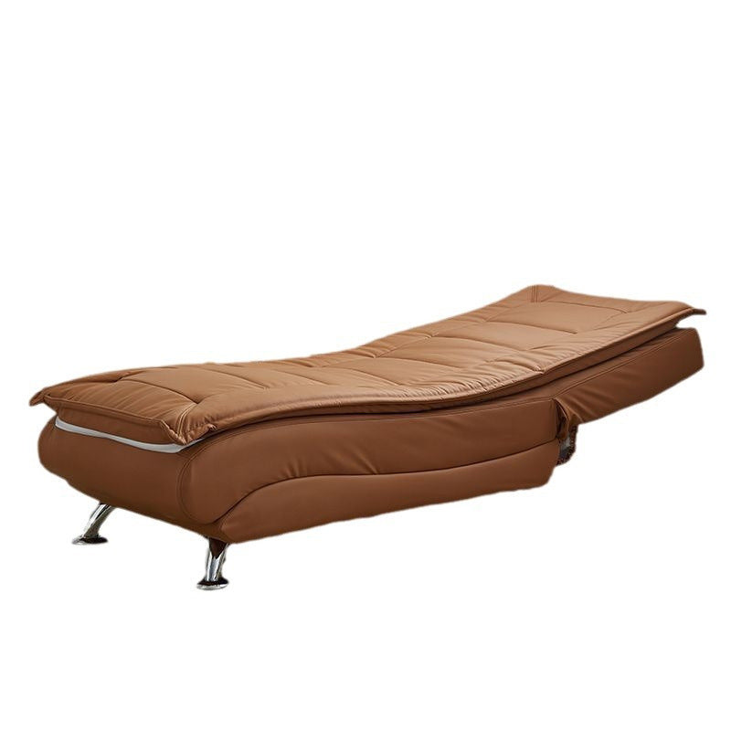 Contemporary Luxury Long Strip Solid Wood Tech Sherpa Fabric Sponge Recliner Adjustable Backrest Armless For Living Room & Bedroom