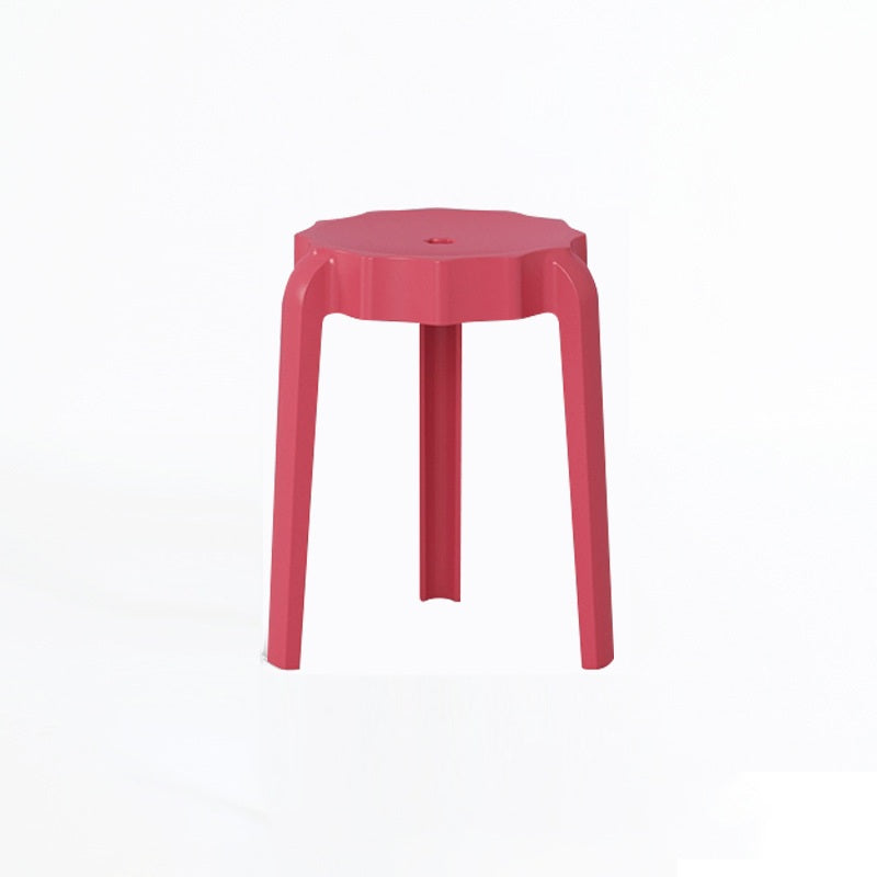 Modern Minimalist PP Petal-Shaped Stackable Low Stool For Living Room