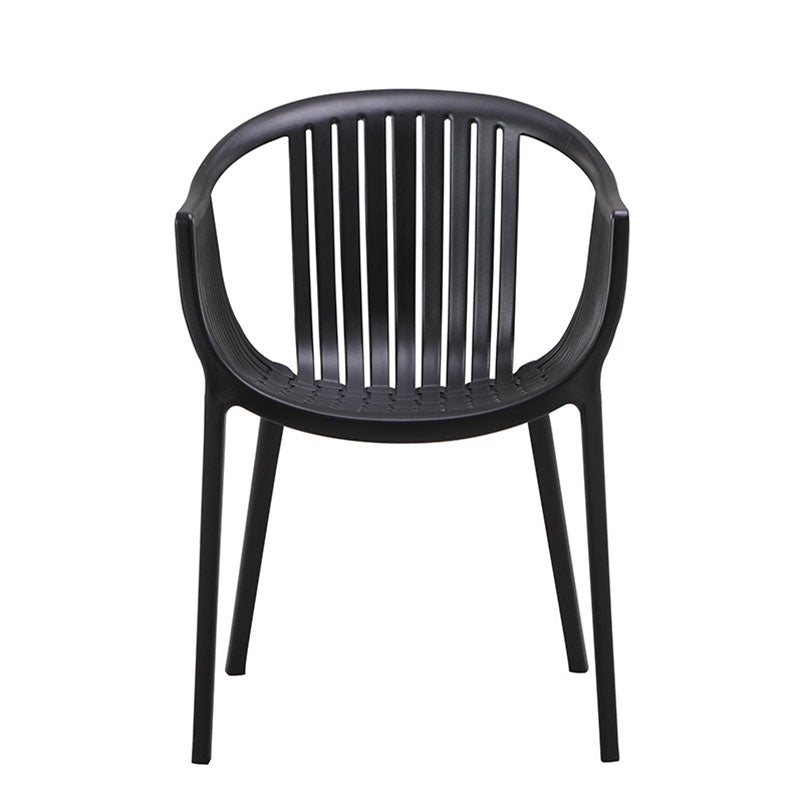 Modern Minimalist Ergonomics Arc-Shaped PP Sturdy Dining Chair Backrest Armrest For Dining Room