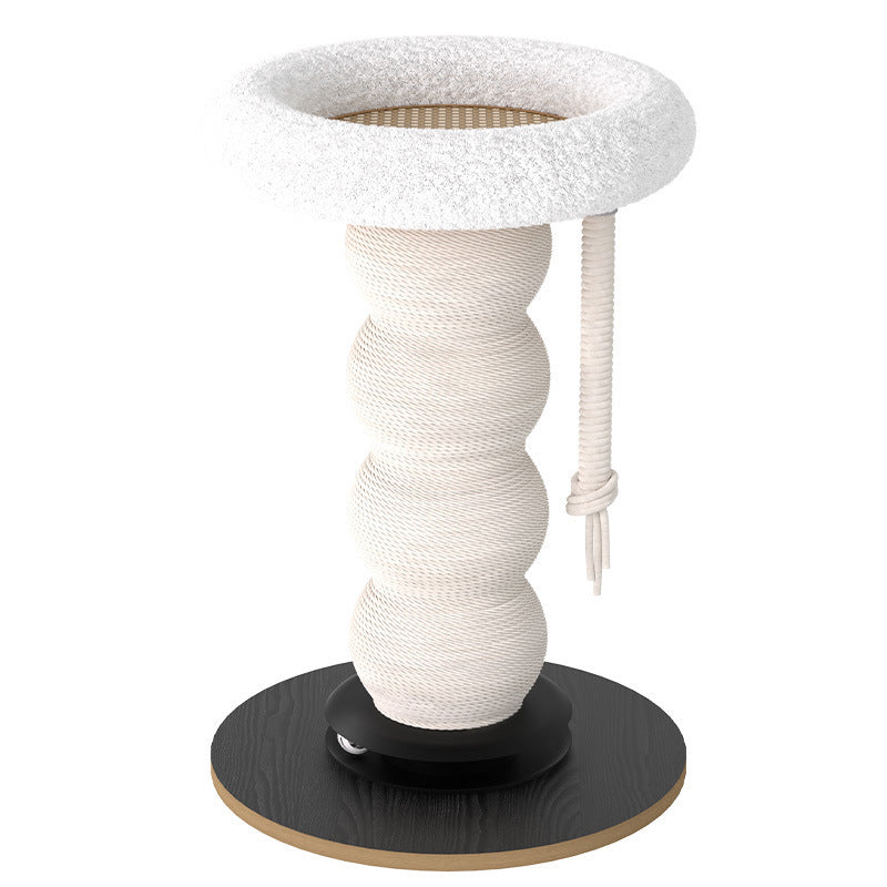 Contemporary Creative Gourd Sisal Rope MDF Scratch-Resistant Space-Saving Cat Tower 2-Tier For Living Room