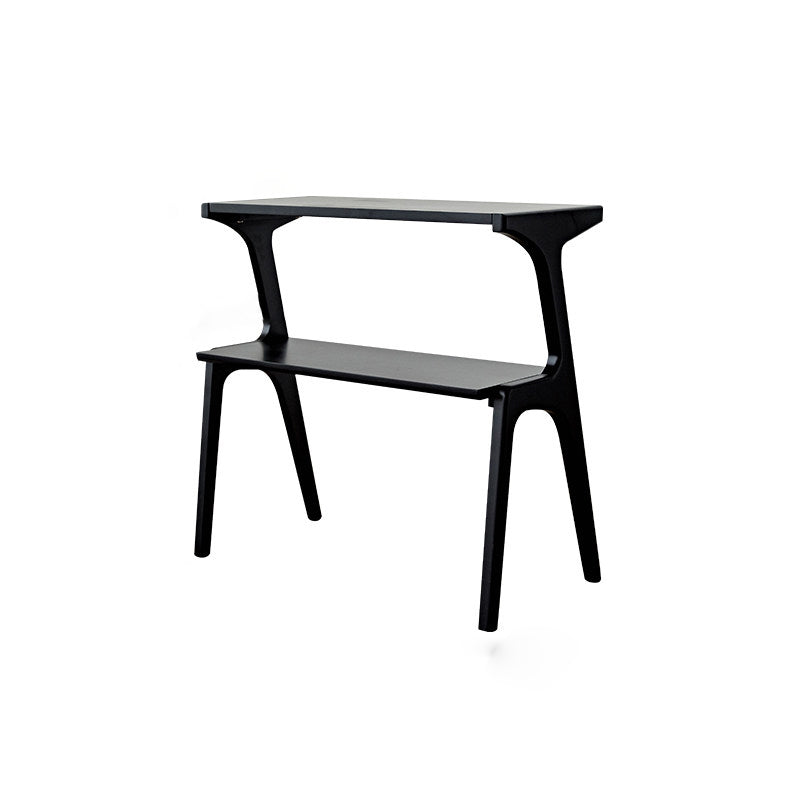 Contemporary Retro Antler Shape Rubberwood Beech Wood Lightweight End Table 2-Layer For Living Room
