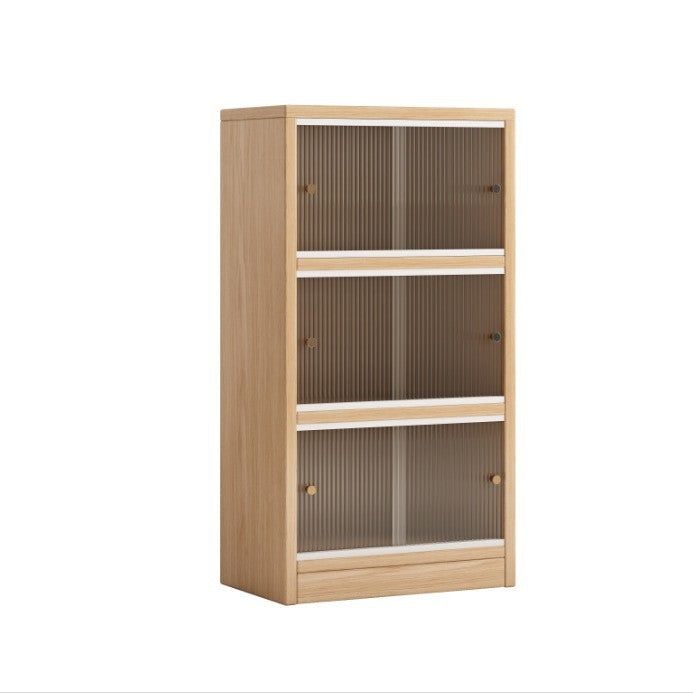 Traditional Chinese Ecoboard Acrylic Textured Rectangular Storage Cabinet 2/3 Tier For Living Room