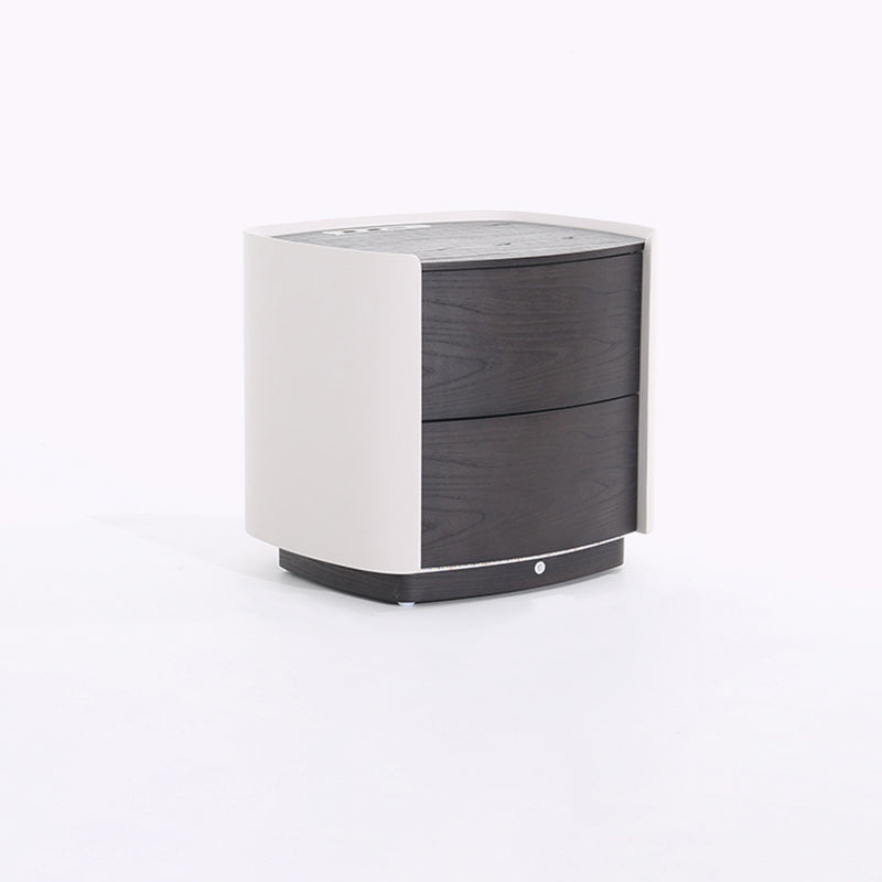 Vintage-Inspired Smart Nightstand - Wireless Fast Charging & Easy Functionality Bedside Table 2-Drawer For Bedroom