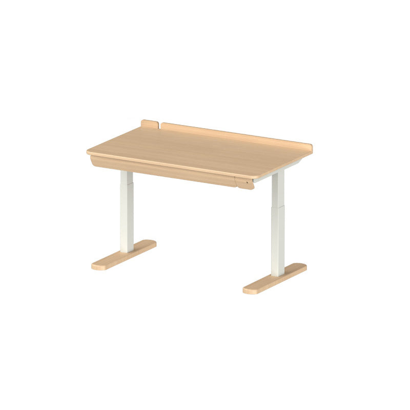 Growth-Oriented Kids Height-Adjustable Desk - Straight-Joint Beech & Carbon Steel Construction Study Desk For Study