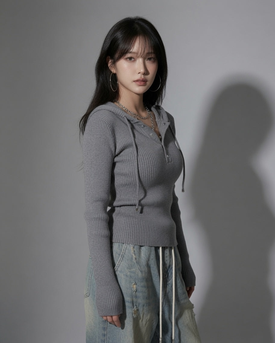 The Rib Polo Knit
