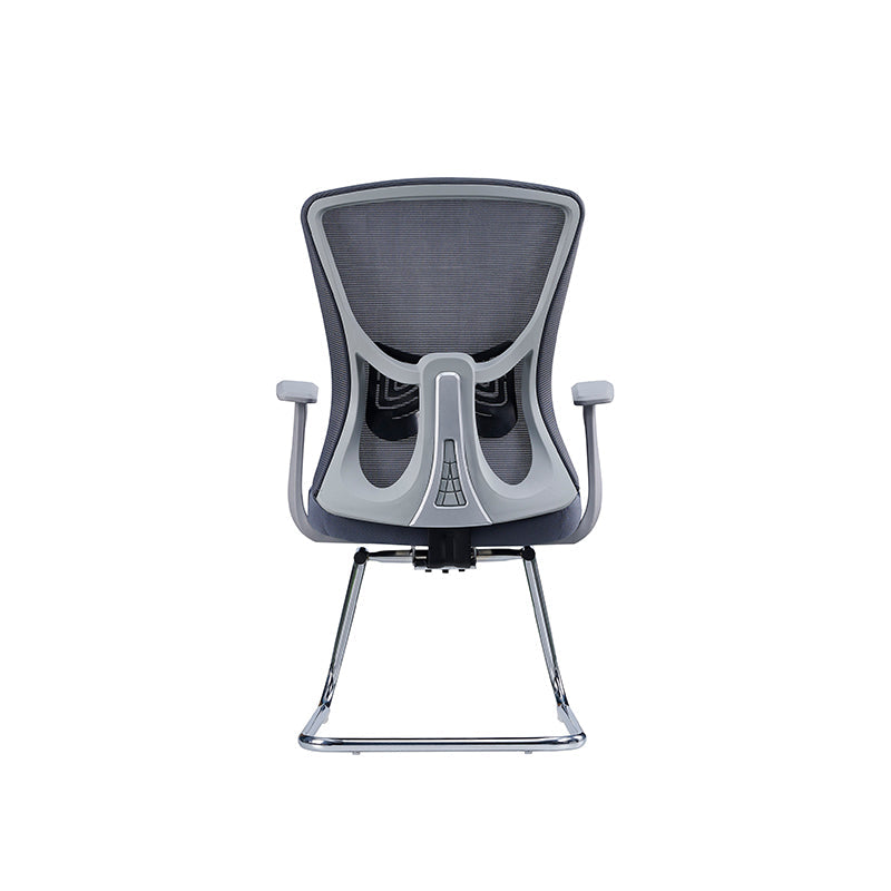 Modern Minimalist Mesh Cantilever Reception Chair - Breathable Mesh Ergonomic Electroplated Steel Frame Office Chair For Home Office